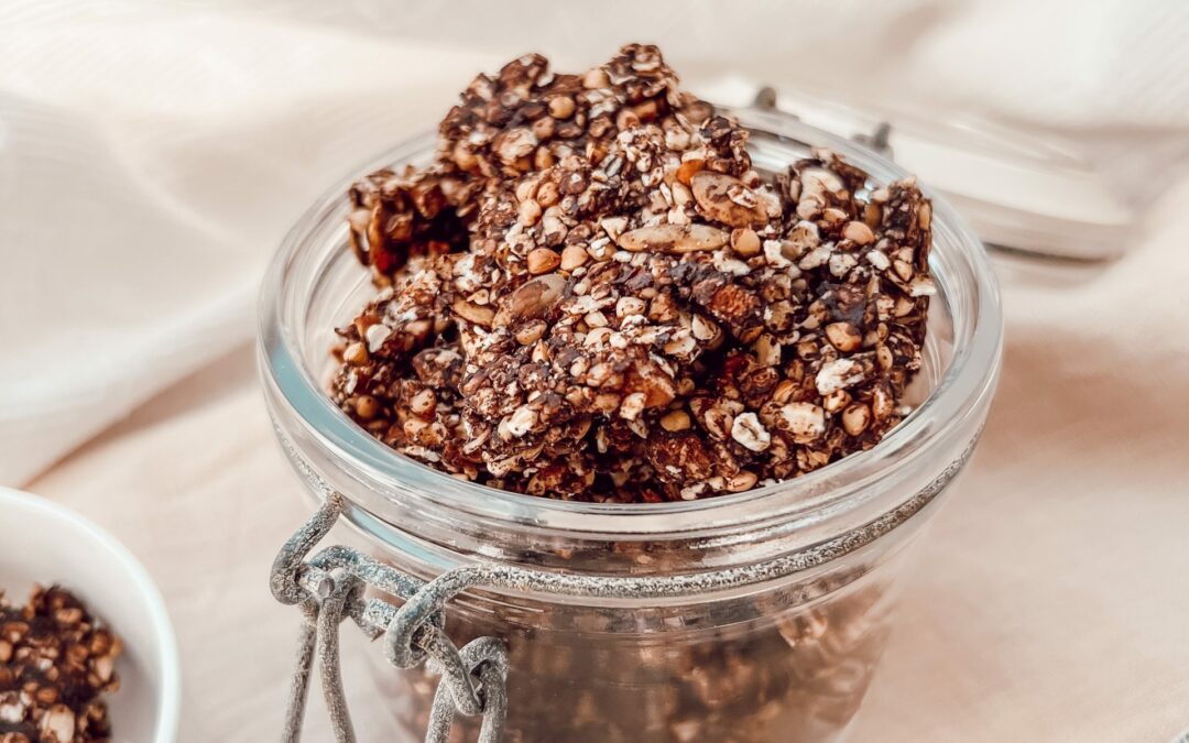 Chocolade-zeezout granola