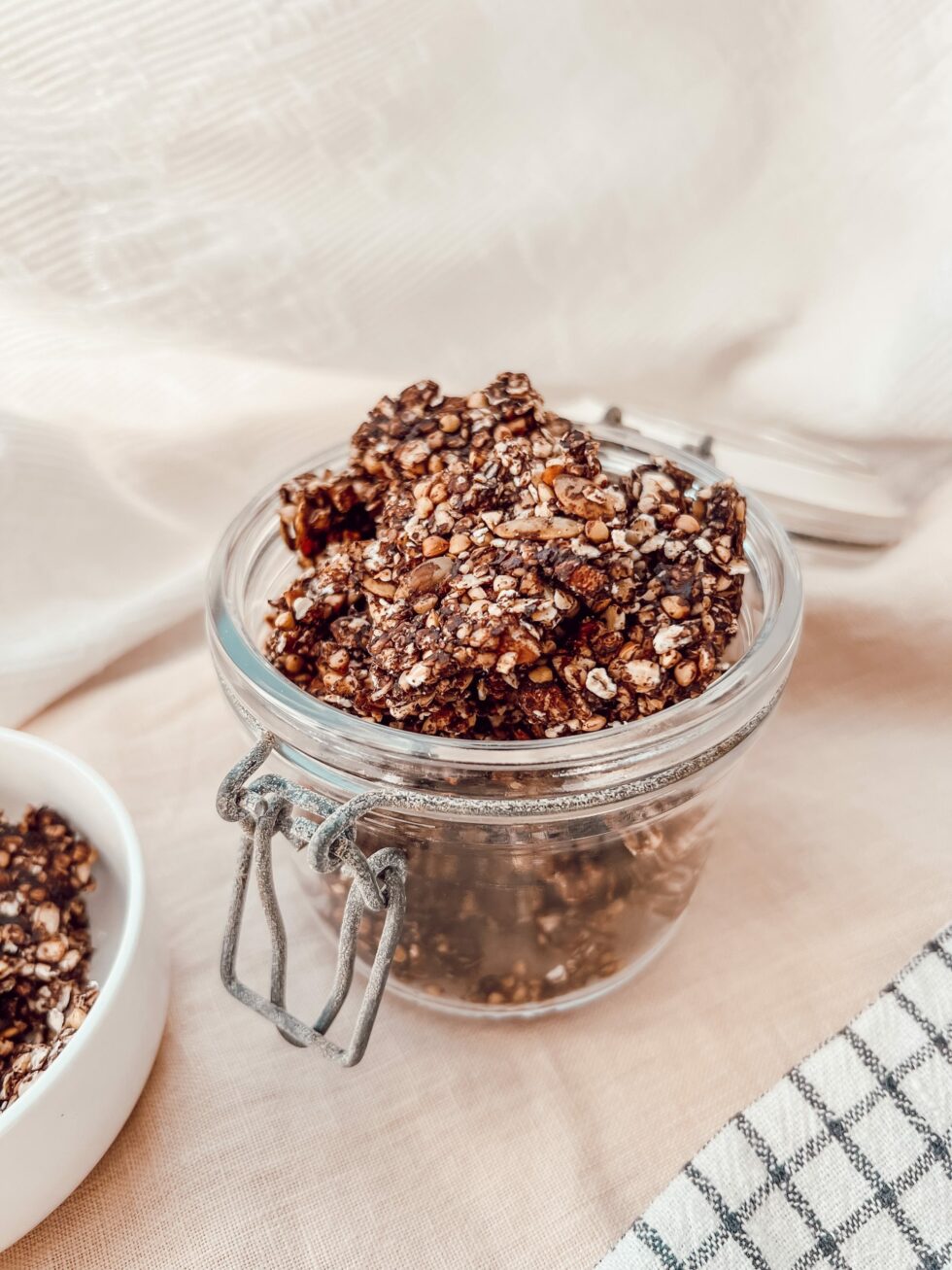 Chocoladezeezout granola zonder geraffineerde suiker!