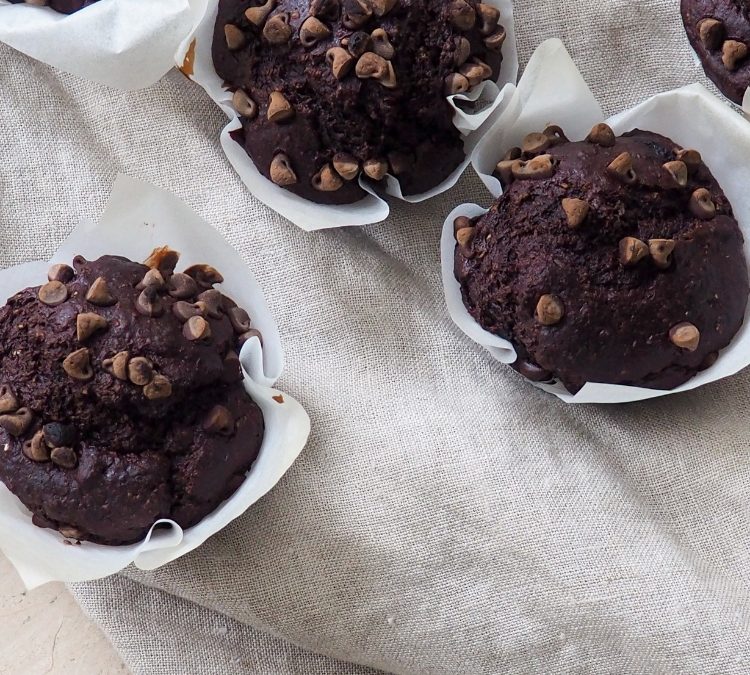 Gezondere ‘dubbel chocolade’ muffins